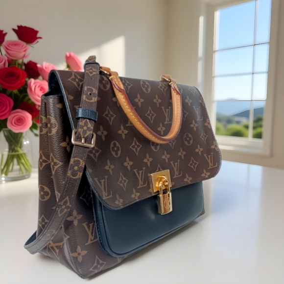 Louis Vuitton Marignan Monogram Canvas Grained Leather Bag ✨ PRISTINE CONDITION - Picture 5 of 16